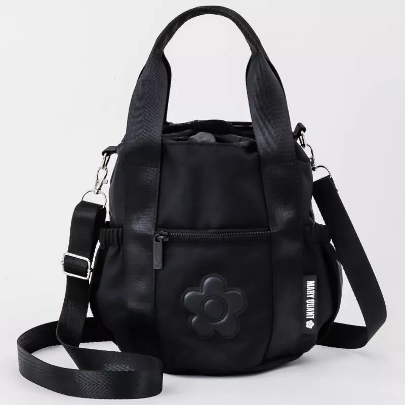 MARY QUANT 2way Bag Book Black Pockets 21x28x18cm luxury Japan NEW