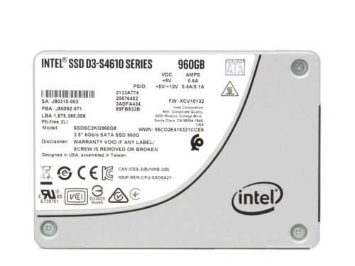 Intel D3-S4610 SSD 960GB 3.0 6GB/S Internal Solid State Drive For Laptop Desktop - Picture 22 of 24