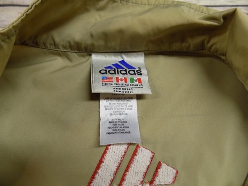 Chaqueta rompevientos para hombre Adidas talla XL media cremallera nailon bronceada negra - Imagen 7 de 8