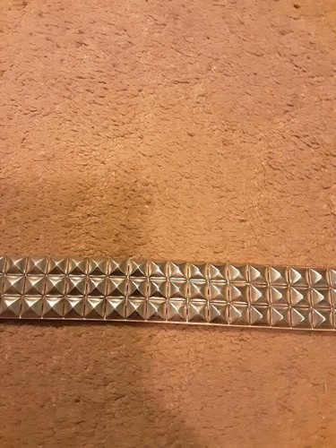 New Women Pink Leather Silver Diamond Belt M - Picture 2 of 2