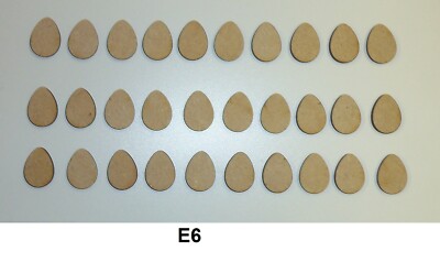 10 x OSTEREIER 30 MM HOLZ LASERGESCHNITTEN MDF ROHLINGE BASTELN DEKORATION