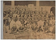 GF 386)  foto  REGI CARABINIERI A CAVALLO 1à E 2à BATTER FINE 1800 DIM CM 28*23