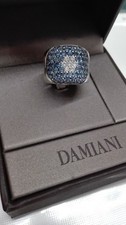 Sconto 50% ANELLO DAMIANI ORO BIANCO 18ct. DIAMANTI E ZAFFIRI . Listino 6980