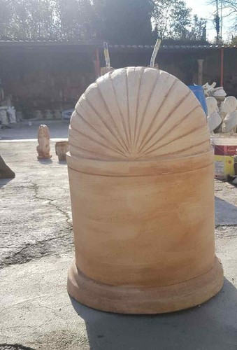 CUPOLA GROTTA NICCHIA STATUA DELLA MADONNA DI LOURDES IN CEMENTO MARMO PIETRA - Foto 6 di 9