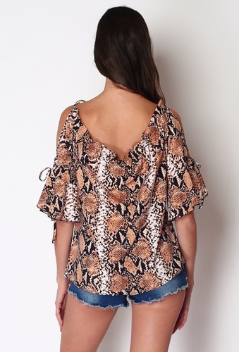 ladies leopard print tank top cold shoulder tunic dress women top summer dress - Picture 6 of 6