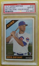 2015 Topps Heritage High #725 - Kris Bryant - RC - Color Swap Variation - PSA 10