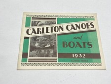 1932 Carleton Canoe Catalog / Booklet w Graph...