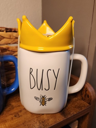 Tasse Rae Dunn avec couvercle lot de 3 abeilles occupées Love is Blind soleil coups de soleil coucher de soleil - Photo 5/13