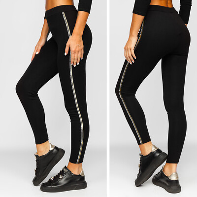Sporthose Leggings Trainingshose Leggins Motiv Sport Fitness Damen BOLF Slim Fit