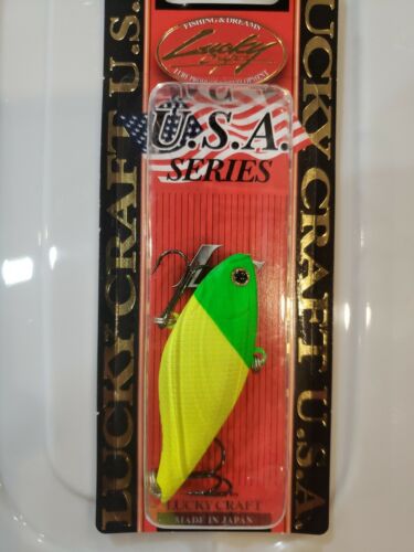 Lucky Craft Hagane 64LS ESG Plate Silent Lipless Crankbait Green Head Chartreuse - Picture 1 of 12