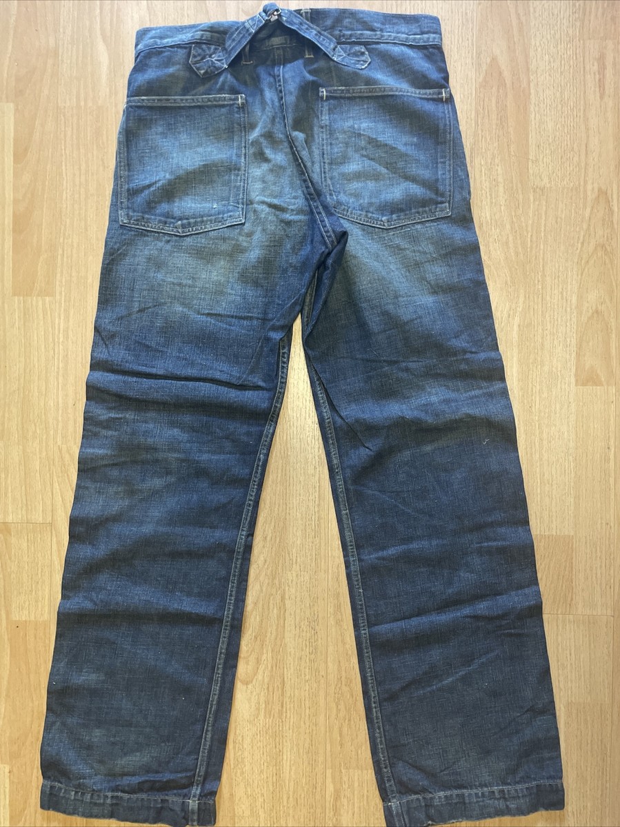 447 RRL DOUBLE RL Jeans Women's buckle back wide leg pockets 447 RRL DOUBLE RL Jeans Women's buckle back wide leg pockets