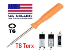 Ring Wifi Video Doorbell Screwdriver Tool Battery Password Access 1 & Pro T6