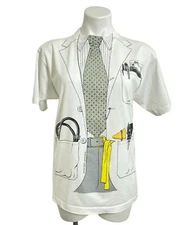 Leslie Arwin 1978 Doctor Lab Coat Doctor Screen T-shirt Singe Stitch Sz Large