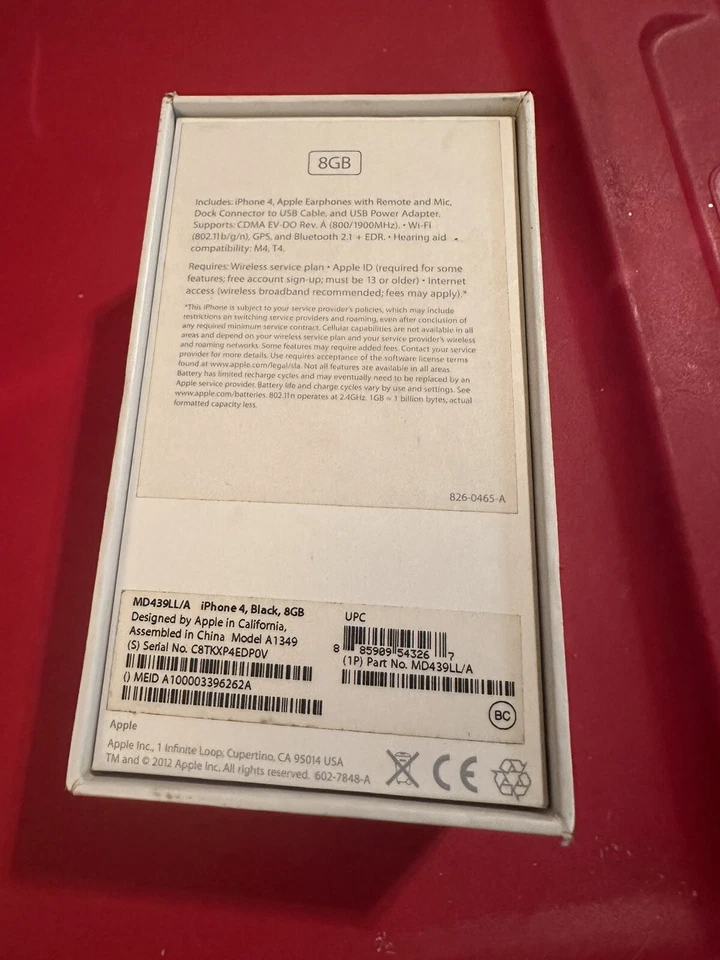 (1 Usado) Apple iPhone 4, Negro, Solo Estuche. Sin teléfono. (OR4) Foto 4 de 4