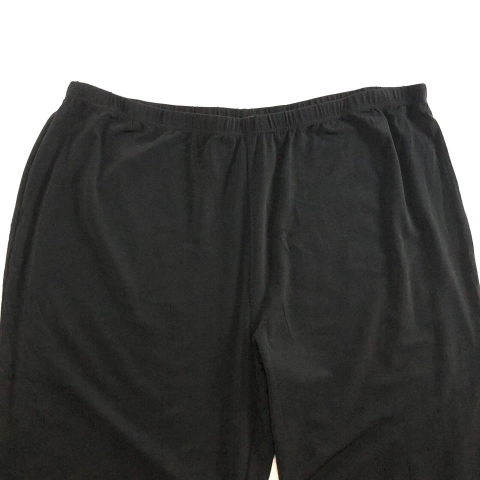 Pantalones para mujer The Look by Randolph Duke talla L negros elásticos cintura elástica nuevos sin etiquetas Foto 2 de 4