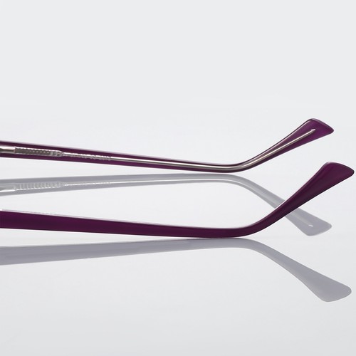 Gafas de ojo de gato para mujer marco de gafas de plástico bisagras de resorte púrpura plateado - Imagen 4 de 19