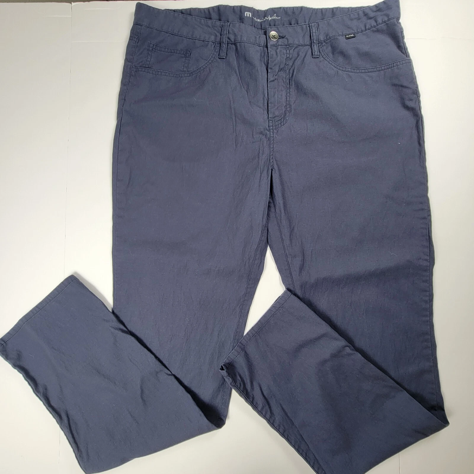 Travis Mathew Cotton Chino Pants Navy Men's Size 40x33 Stretch Lightweight
