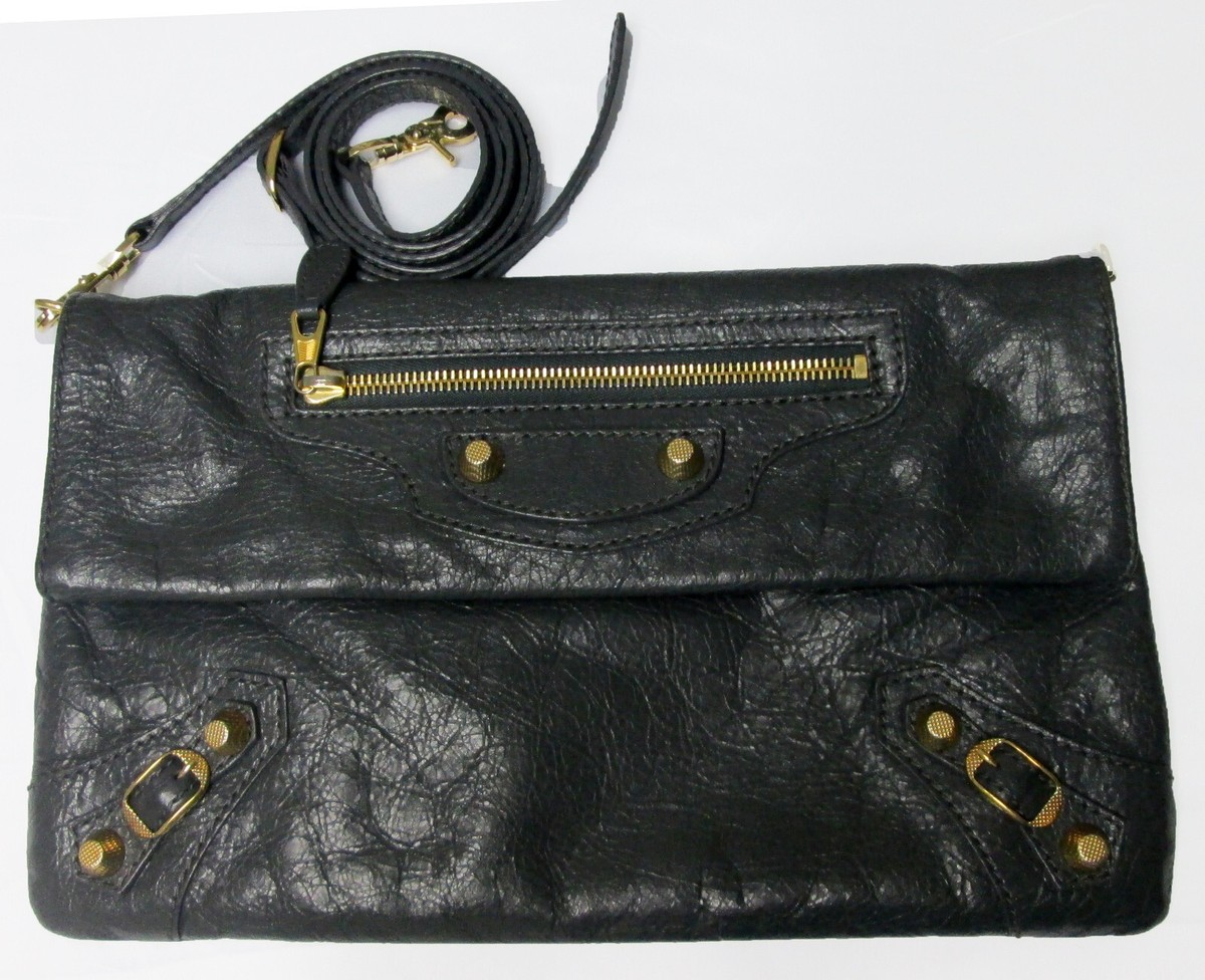 Balenciaga Iconic Envelope Classic Clutch Bag Leather Handbag 12