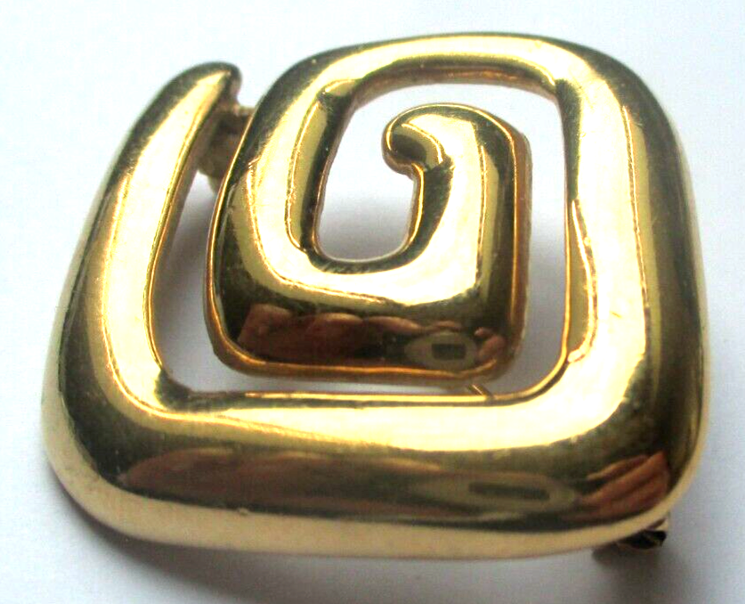 Broche Vintage Paris 1972 - Métro Doré à L'or Fin, Bijou Unique Collection