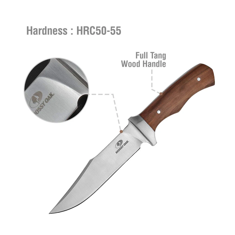 Cuchillo táctico de caza de supervivencia MOSSY OAK 11" FULL TANG cuchillo de hoja fija paquete de 1/2/3 Foto 3 de 4