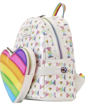 Loungefly Lisa Frank Rainbow Heart Mini Backpack with Waist  display picture 3