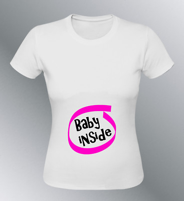 T Shirt Future Mother Baby Inside Woman Pregnant Geek Pregnancy Birth Ebay