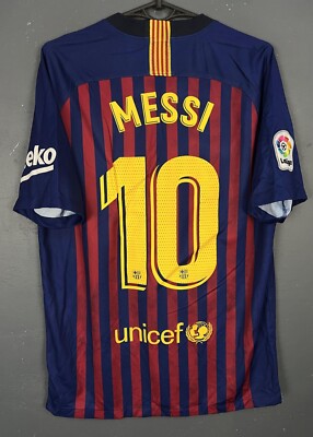 MEN'S FC BARCELONA 2018/2019 LEO MESSI #10 FOOTBALL SOCCER