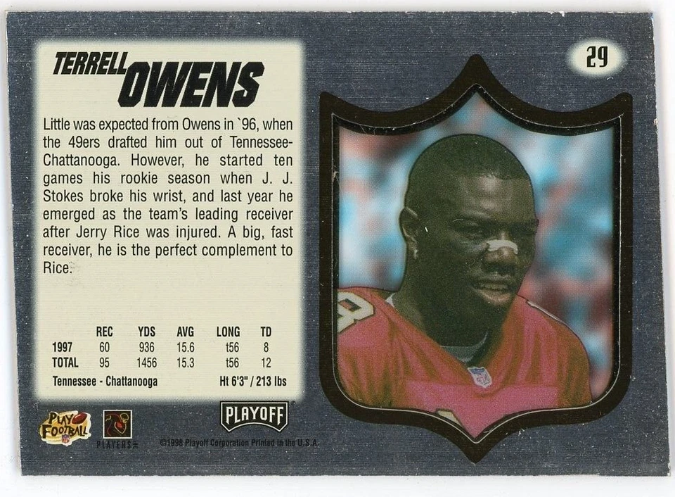1998 Playoff Absolute SSD Terrell Owens #29 HOF - Image 2 of 2