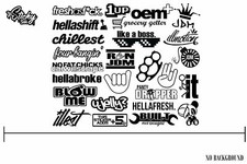 Jdm 26 Car Sticker Decal Mega Pack - Choose Color 12x24 Sheet