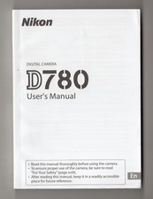 Nikon D780 DSLR Camera Genuine Instruction Manual / User Guide In English