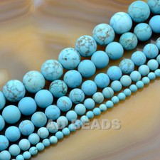 Natural Matte Gemstone Round Spacer Loose Beads 15.5'' 4mm 6mm 8mm 10mm 12mm
