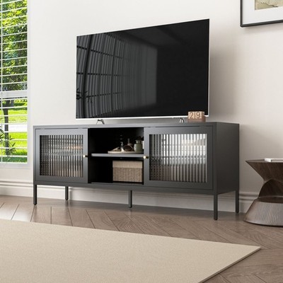 Lowboard TV-Schrank Sideboard Metall Fernseh-Tisch Kommode Bücherschrank Regal