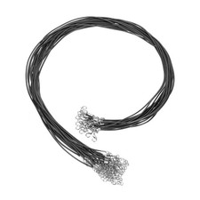 20Pcs Waxed Necklace Cord Bulk Black 1.5mm Dia 24" Necklace String Rope
