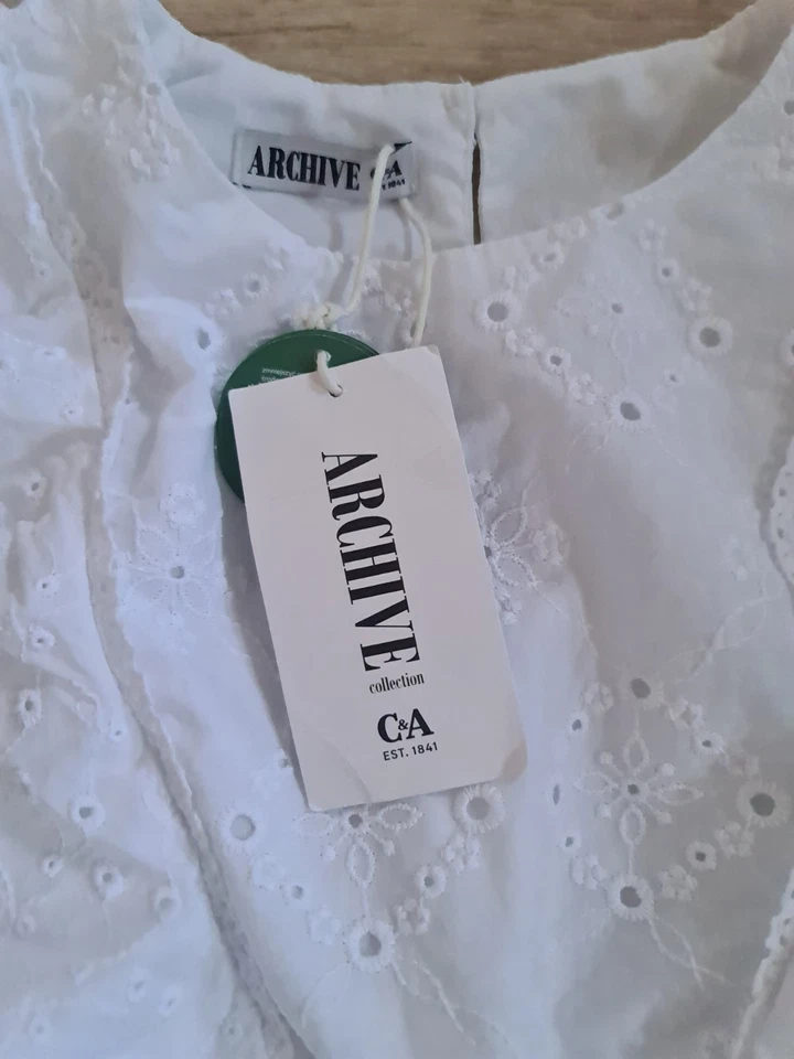 Damen Spitzenkleid Sommerkleid weiss NEU SUPERSÜSS GR. S /36 NEU  - Bild 4 von 4