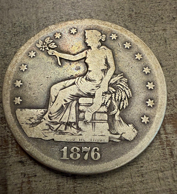 1876-S Trade Dollar $1 Coin 26.5g Passed Sigma Test Sold As Pictured