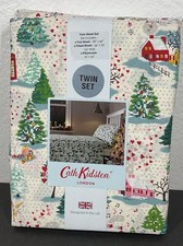 Cath Kidston Shine Bright Cream Twin Size 3 Piece Sheet Set Christmas NEW