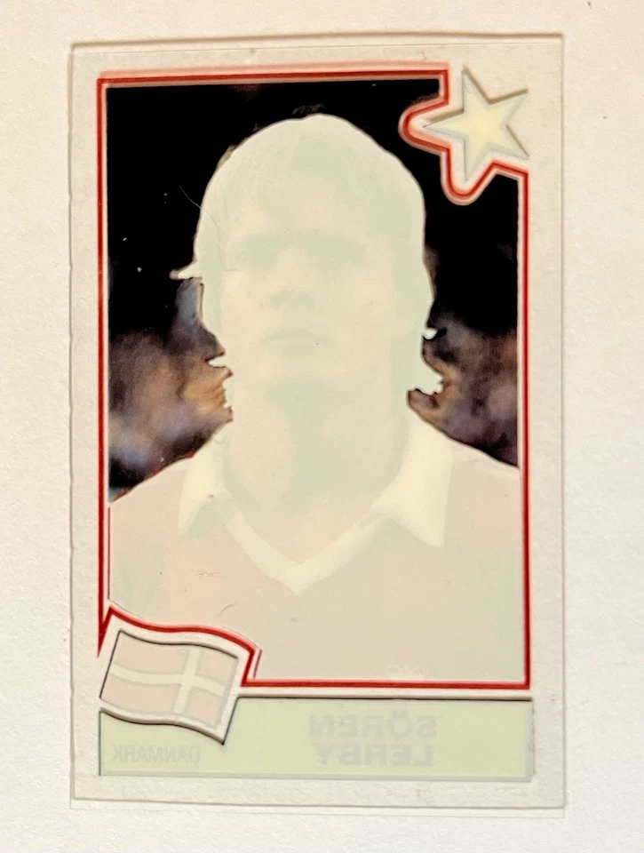 Superestrellas del fútbol Panini 1984 (Chalana-Soren Lerby) RARO-COMO NUEVO+paquete abierto+2 tarjetas Foto 4 de 4