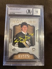 2006 Sp Game Used Evgeni Malkin Rookie Autograph 44/999