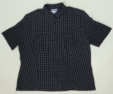 Pendleton Tall Women's Button Up Short Sleeve Shirt Geometric Pattern Size 14