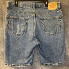 Levis 505 Regular Fit Mens 38W Denim Jorts Shorts Blue Medium Wash Cotton