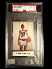 1983-84 Arizona Wildcats Police STEVE KERR Freshman year Rookie PSA 8 Nm-Mt Rare