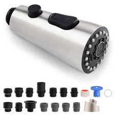 Universal Metal Kitchen Faucet Head Replacement, Pull Down Kitchen Sink Fauce...
