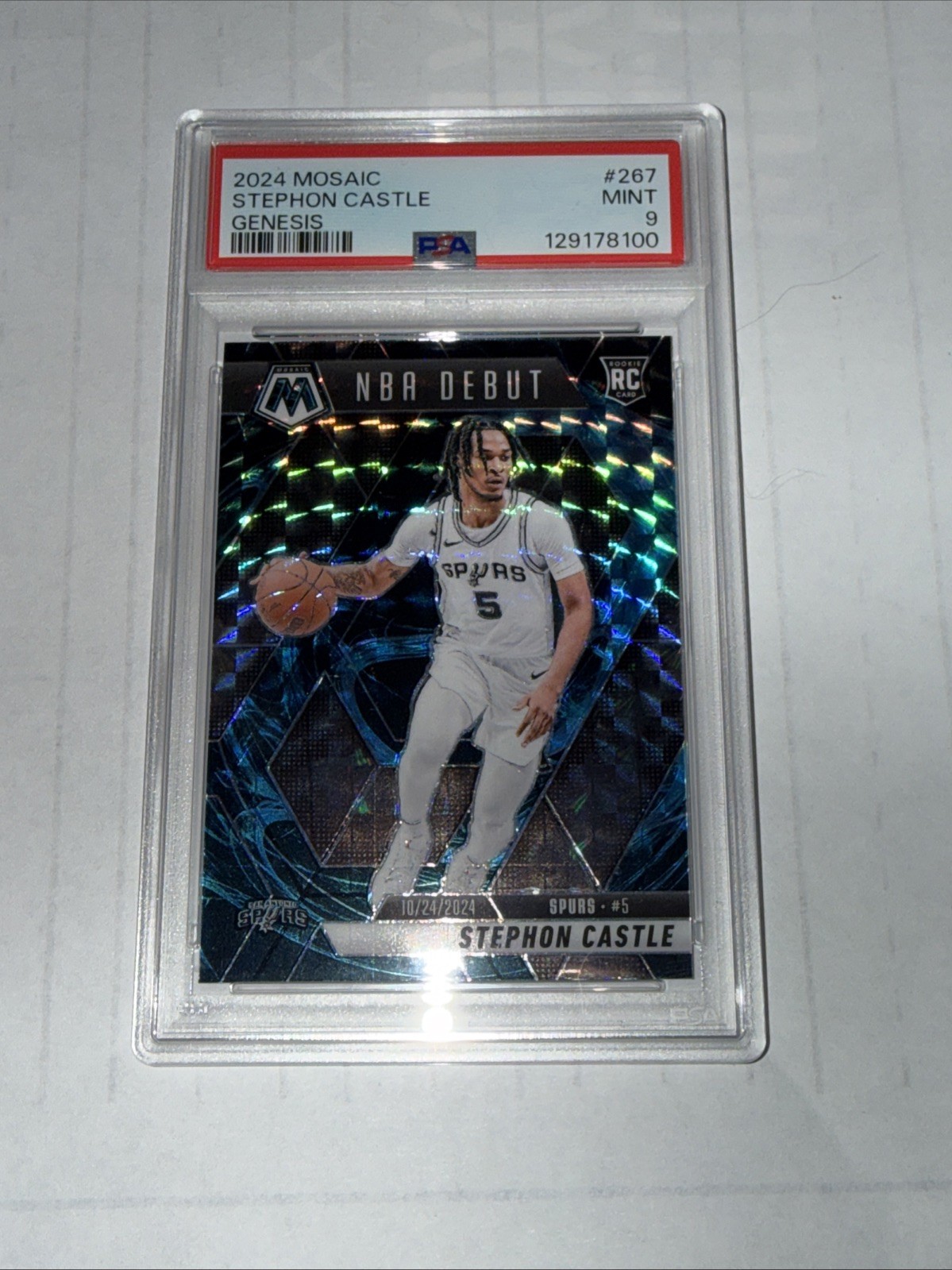 2024-25 Panini Mosaic - NBA Debut Stephon Castle #267 Genesis Mosaic Prizm (RC)