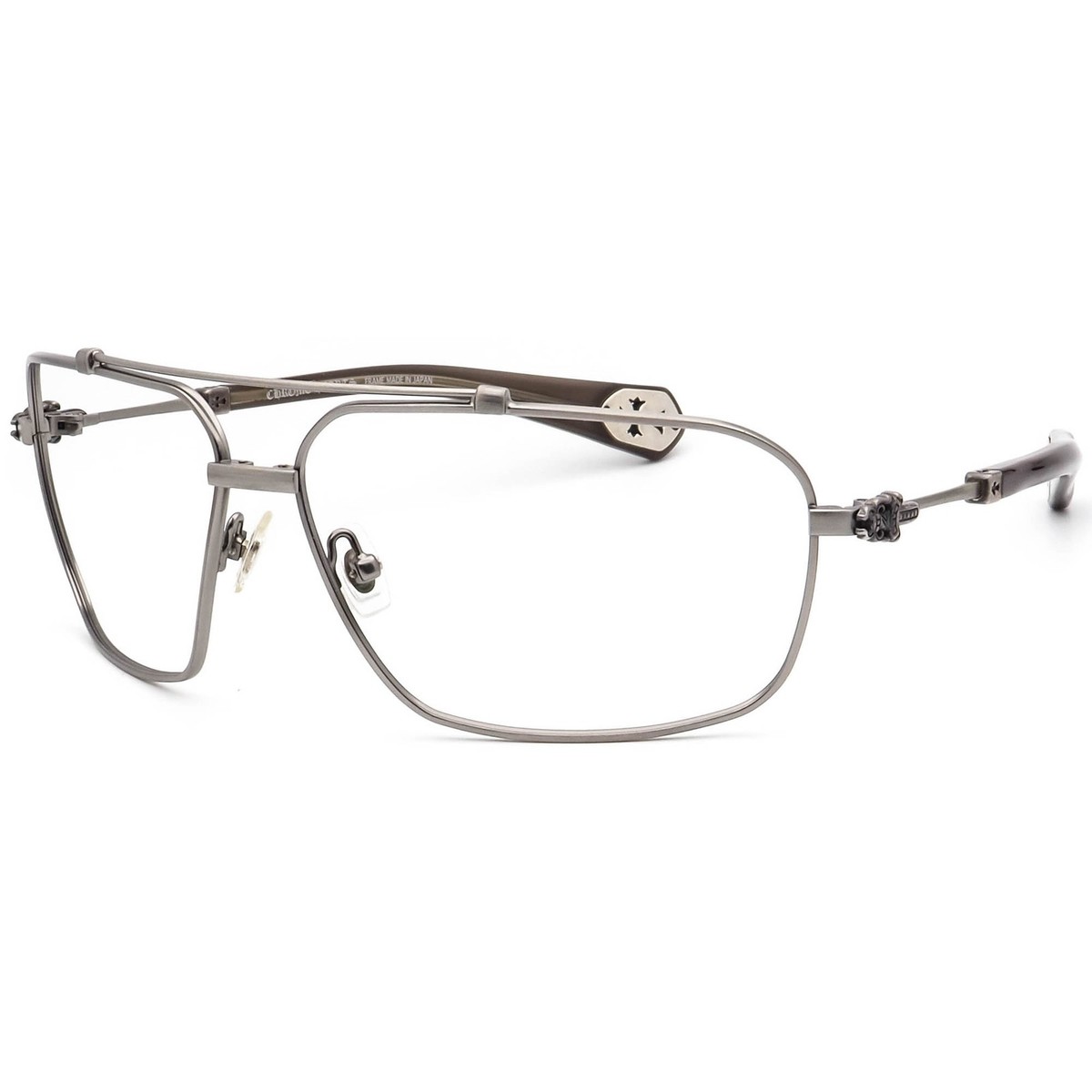 Chrome Hearts Sunglasses Frame Only Oral Antique Silver Pilot
