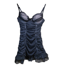Vintage Victoria's Secret Babydoll Women's 36C Black Y2K Coquette Whimsigoth