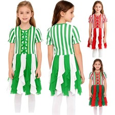 Kids Girls Skirt Birthday Costumes Cosplay Tulle Dress Round Neck Banquet Xmas