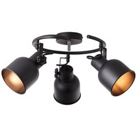 Brilliant Rolet Decken Spot Strahler Industrie Design 3-Flg E14 Metall Schwarz