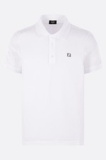FENDI White Piquet Polo Shirt New  Authentic