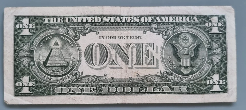 1981 A One Dollar Federal Reserve Note $1 FANCY SERIAL NUMBER G44444049D #96353 - Image 2 of 2