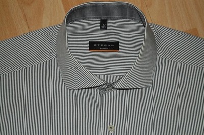 ETERNA   Hemd   KW 42 - 16 1/2 slim fit   blau gestreift  langarm  Herren